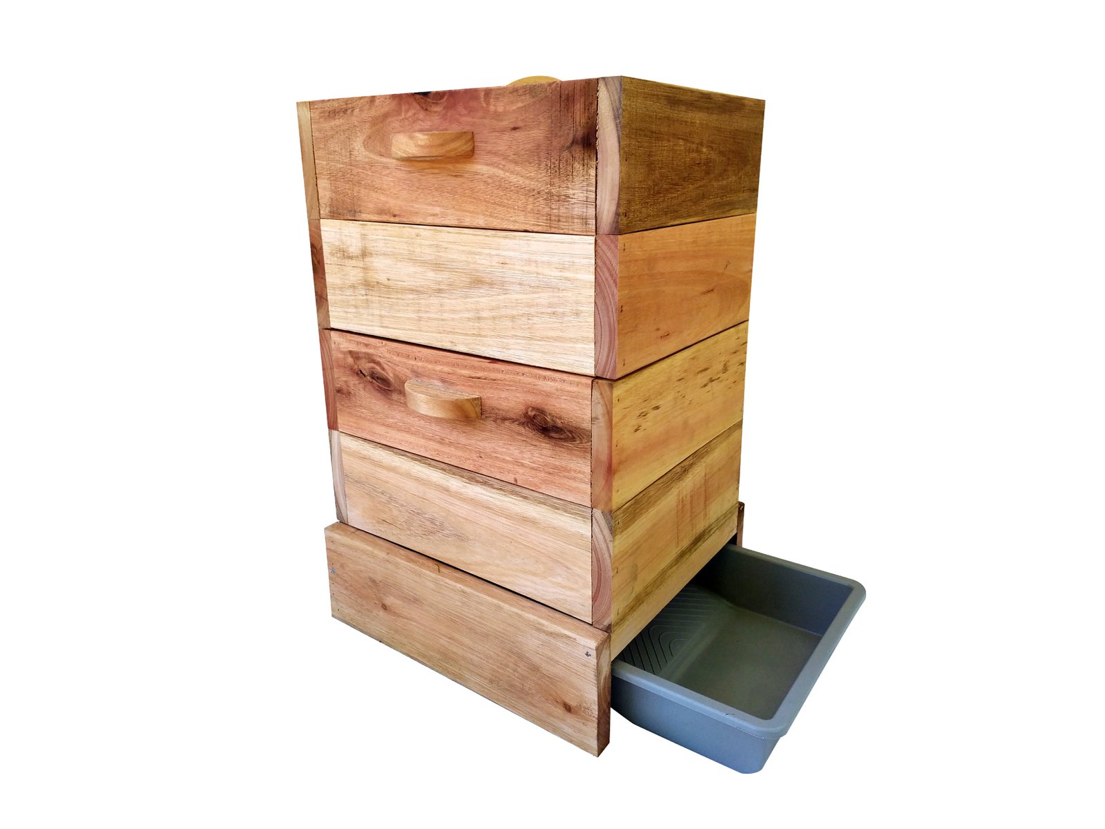 compostera Balconada de madera con cajón de lixiviados